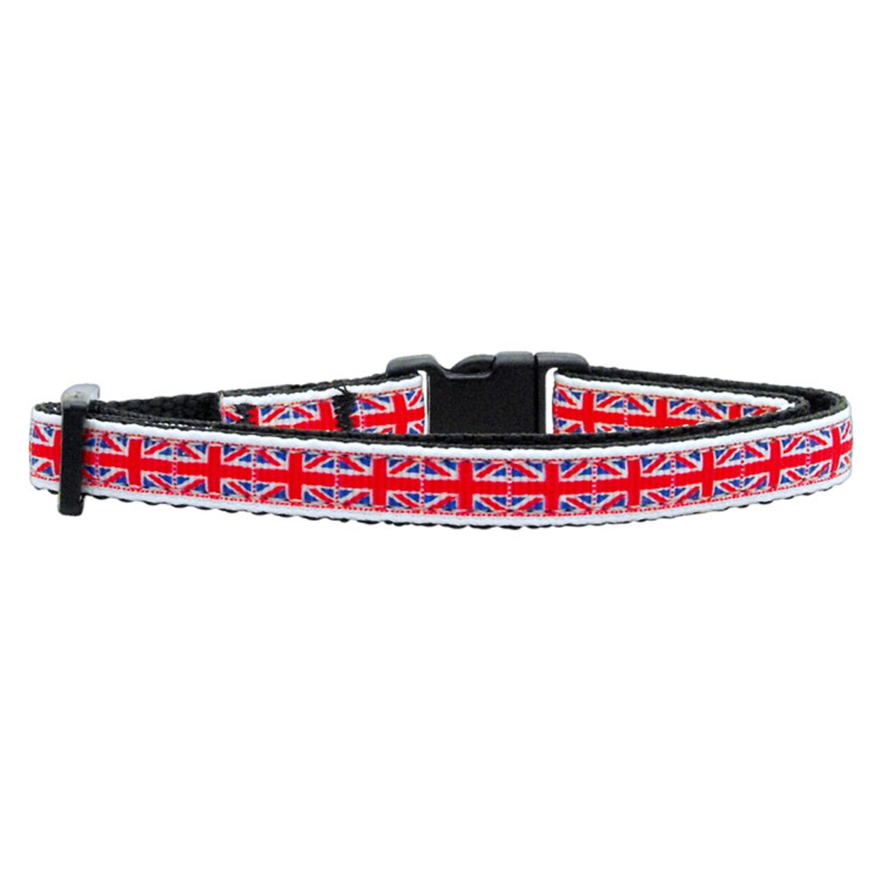 Mirage Pet Products Tiled Union Jack(UK Flag) Nylon Ribbon Collar Cat Safety